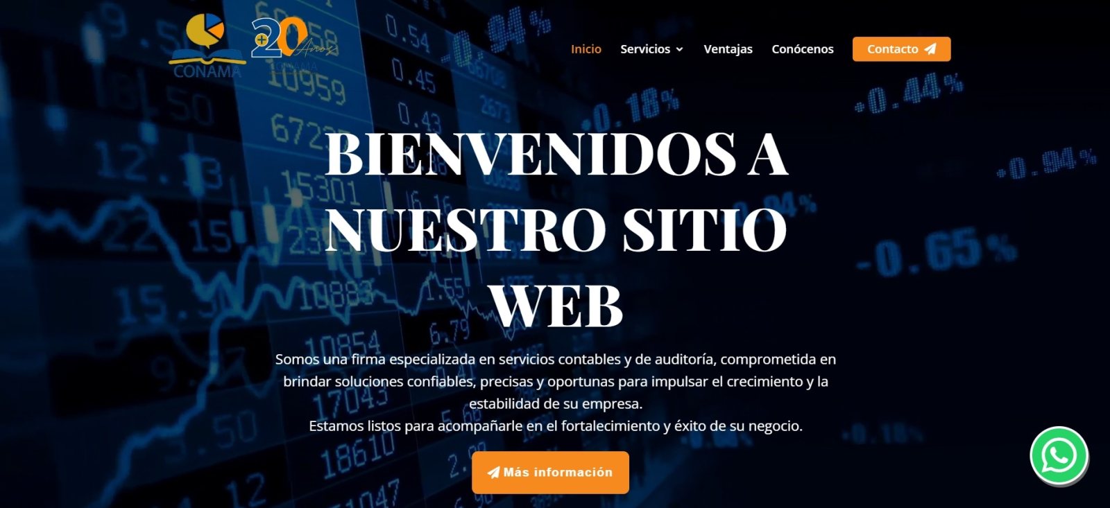 Captura del sitio web de CONAMA
