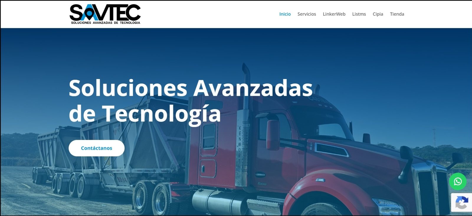 Captura del sitio web de Sav-Tec