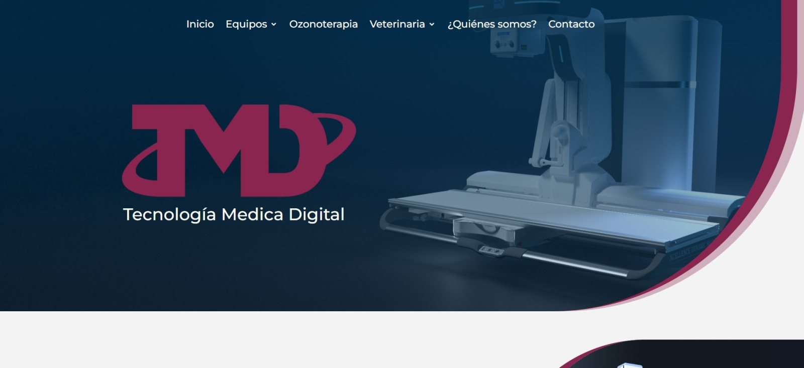 Captura del sitio web de Tecnologia Medica Digital